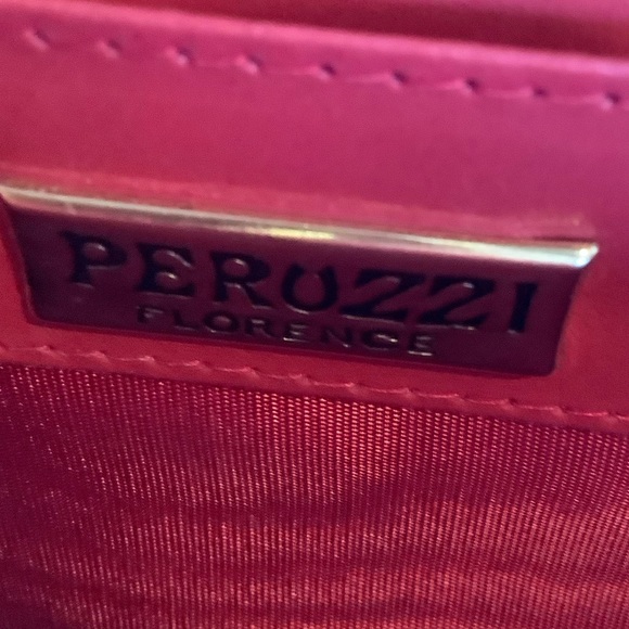 Peruzzi from Florence Italy Red Leather Wallet on Chain WOC - Picture 9 of 16